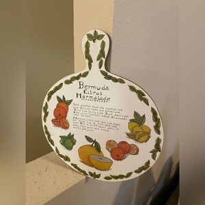 Bermuda Citrus Marmalade Decorative Cutting Board. England.